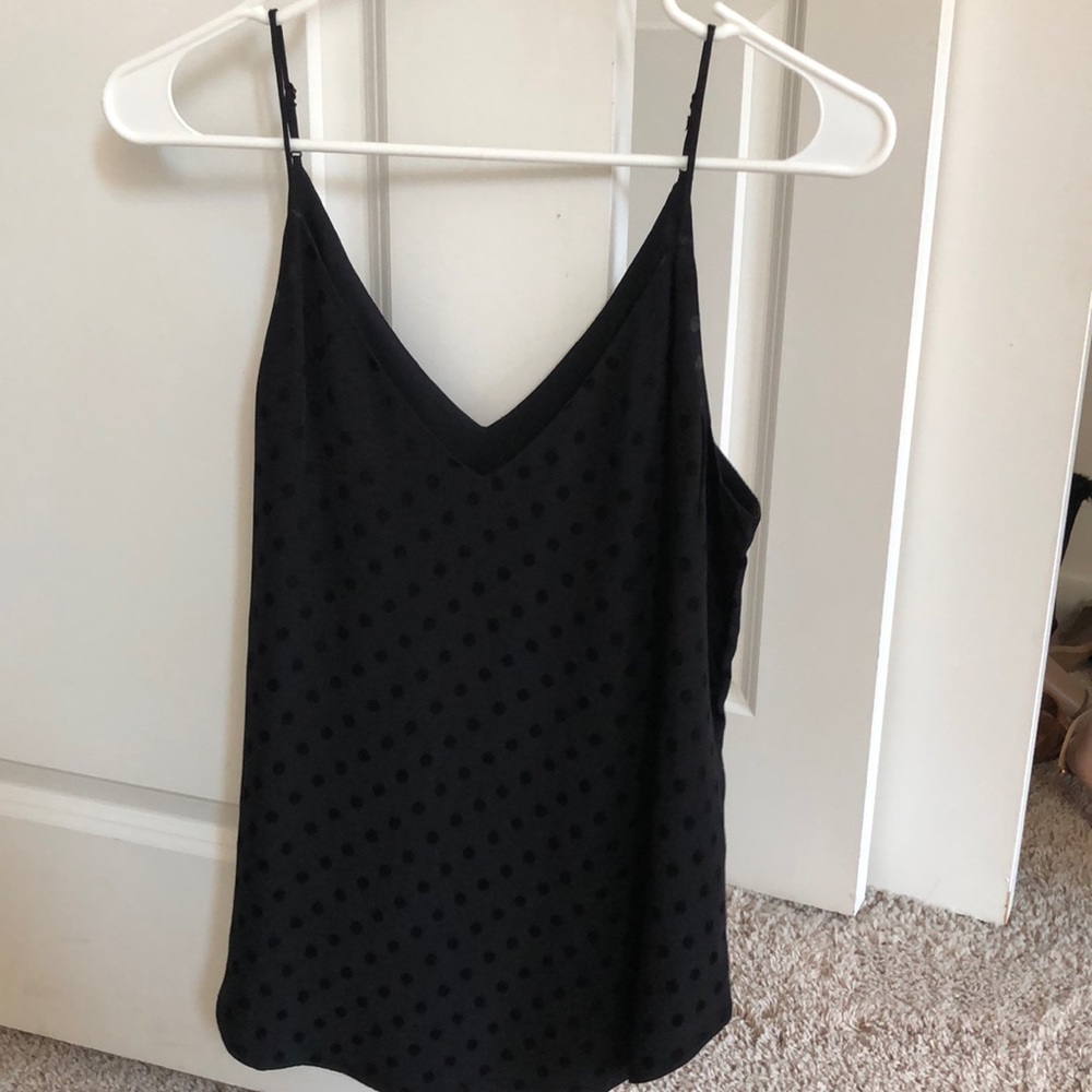 Express black polka dot cami